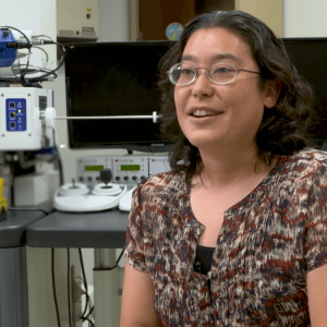 Laura Evans, a materials research engineer at NASA's Glenn Research Center